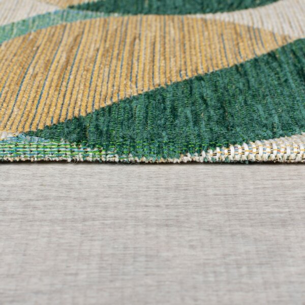 Χαλί Διαδρόμου Manhattan Carlos Geo Πράσινο 60X230 cm, Flair Rugs