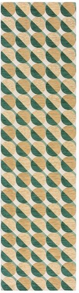 Χαλί Διαδρόμου Manhattan Carlos Geo Πράσινο 60X230 cm, Flair Rugs