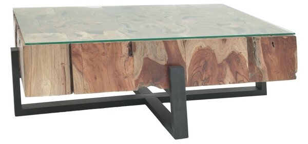 Τραπεζάκι σαλονιού Borth Φυσικό 135x90x40 cm