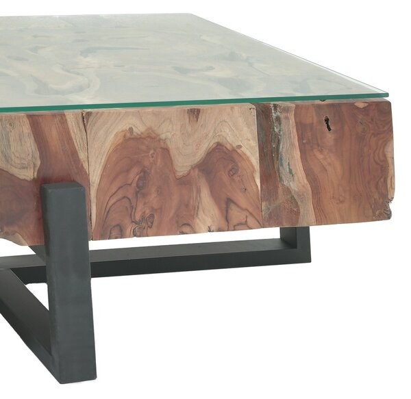 Τραπεζάκι σαλονιού Borth Φυσικό 135x90x40 cm