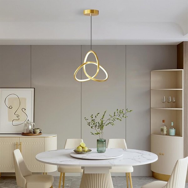 Φωτιστικό οροφής LED, Trinity, Χρυσό, 22x22x100 cm