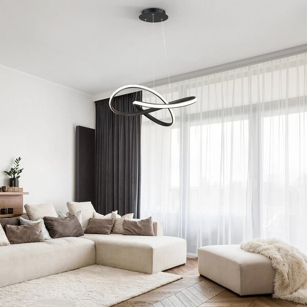 Φωτιστικό οροφής LED, Artisun, Μαύρο, 56x56x100 cm