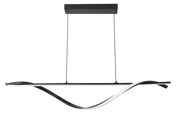 Φωτιστικό οροφής LED, Infinity, Μαύρο, 120x12x150 cm