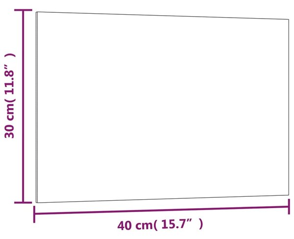 VidaXL Πίνακας Επιτοίχιος Μαγνητικός Μαύρος 40 x 30 εκ. Ψημένο Γυαλί