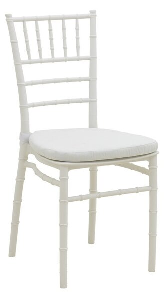 Καρέκλα κήπου Tiffany I, Λευκή, 46.5x39.5x87 cm