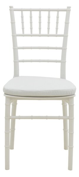 Καρέκλα κήπου Tiffany I, Λευκή, 46.5x39.5x87 cm