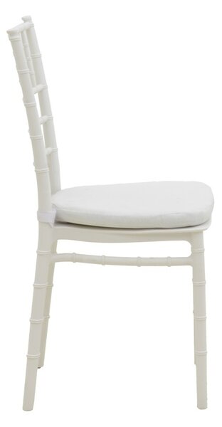 Καρέκλα κήπου Tiffany I, Λευκή, 46.5x39.5x87 cm