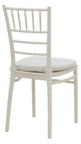 Καρέκλα κήπου Tiffany I, Λευκή, 46.5x39.5x87 cm