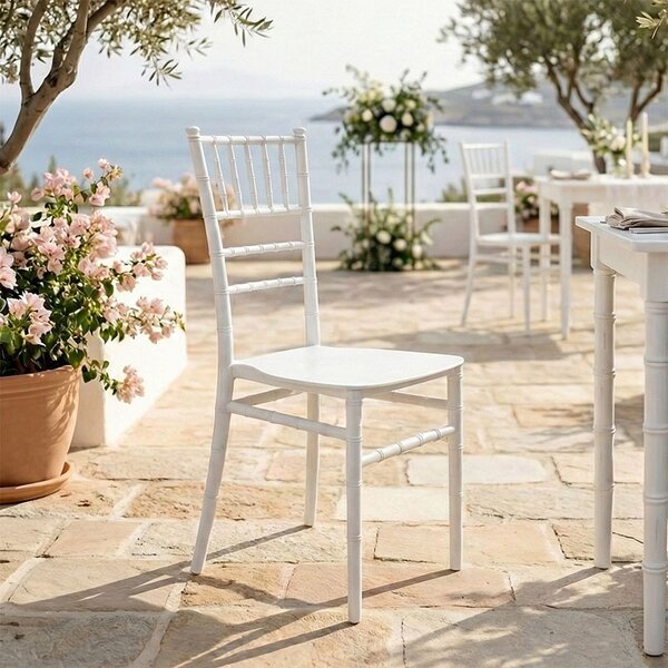 Καρέκλα εκδηλώσεων Tiffany I, Λευκή, 38.5x46.5x87 cm