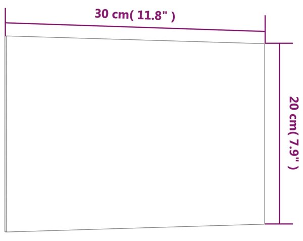 VidaXL Πίνακας Επιτοίχιος Μαγνητικός Μαύρος 30 x 20 εκ. Ψημένο Γυαλί