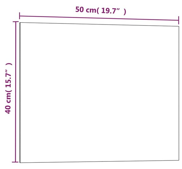 VidaXL Πίνακας Επιτοίχιος Μαγνητικός Μαύρος 50 x 40 εκ. Ψημένο Γυαλί