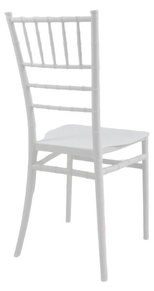 Καρέκλα εκδηλώσεων Tiffany I, Λευκή, 38.5x46.5x87 cm