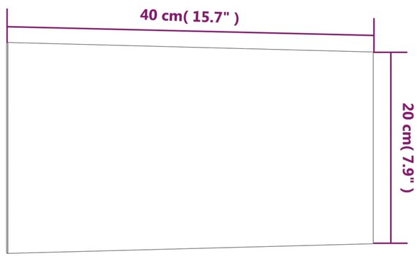 VidaXL Πίνακας Επιτοίχιος Μαγνητικός Λευκός 40 x 20 εκ. Ψημένο Γυαλί