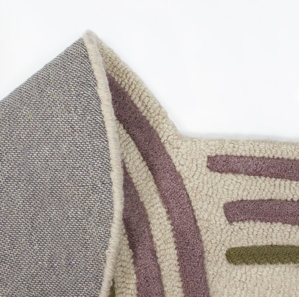 Covor Spiral Shaped Wool Verde 200x300 cm