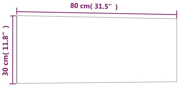 VidaXL Πίνακας Επιτοίχιος Μαγνητικός Μαύρος 80 x 30 εκ. Ψημένο Γυαλί