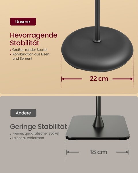 Lampadar LED Lusia, Negru, 22x22x170 cm