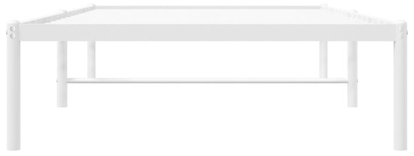 VidaXL Πλαίσιο Κρεβατιού Λευκό 90 x 190 εκ. Μεταλλικό