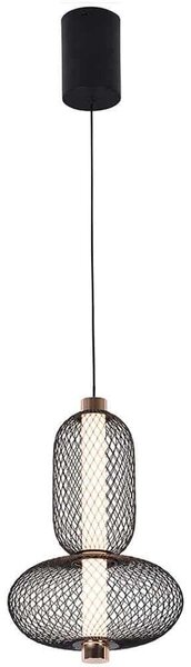 Φωτιστικό Οροφής Margot 4311400 Φ22x170cm Led 537lm 9W 3000K Black-Gold Viokef