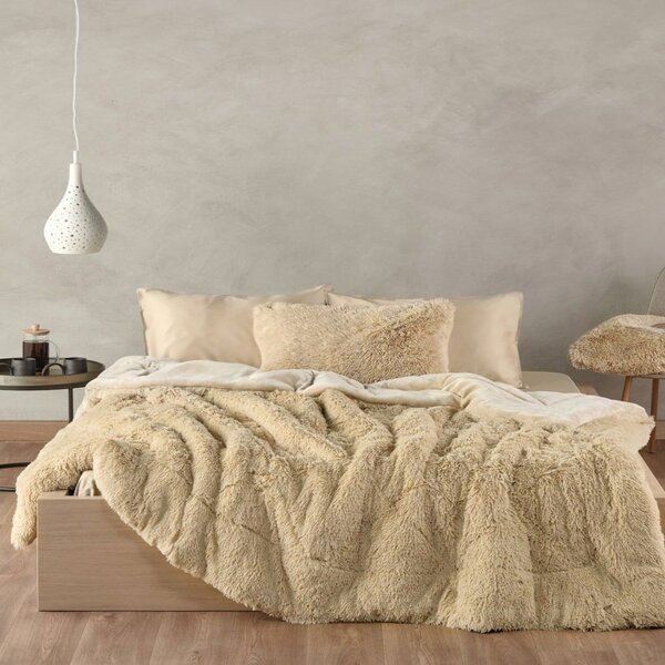 Κουβερτοπάπλωμα Γούνινο Calore 12 Beige Kentia