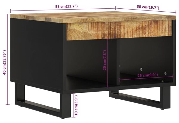 VidaXL Τραπεζάκι Σαλονιού 55 x 50 x 40 εκ. από Μασίφ Ξύλο Μάνγκο