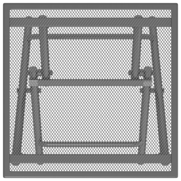 VidaXL Τραπέζι Κήπου Πτυσσόμενο με Πλέγμα Ανθρακί 38x38x38 εκ Ατσάλινο