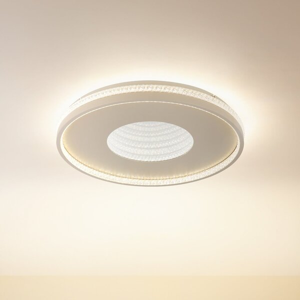 Globo Φωτιστικό οροφής LED Shirley, χρώμα άμμου, Ø 51 cm, CCT, με δυνατότητα ρύθμισης, ρυθμιζόμενος, Μπεζ, Σαλόνι / τραπεζαρία, Μέταλλο