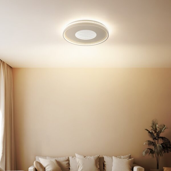 Globo Φωτιστικό οροφής LED Shirley, χρώμα άμμου, Ø 51 cm, CCT, με δυνατότητα ρύθμισης, ρυθμιζόμενος, Μπεζ, Σαλόνι / τραπεζαρία, Μέταλλο