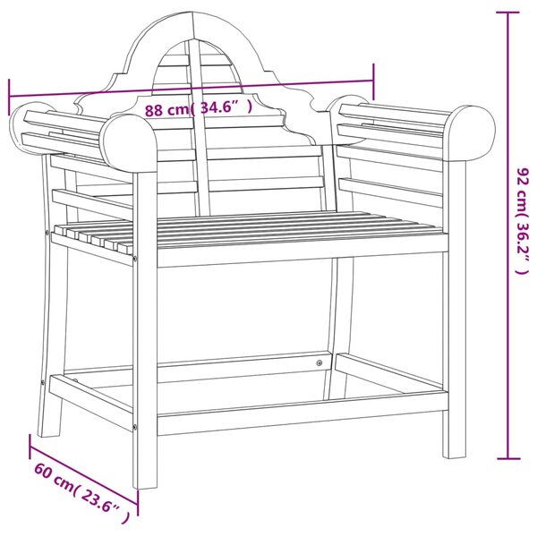 VidaXL Καρέκλα Κήπου 88 x 60 x 92 εκ. από Μασίφ Ξύλο Teak