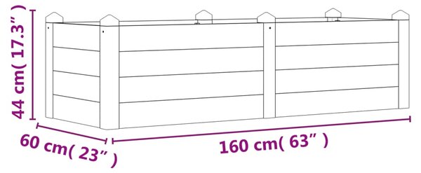 VidaXL Ζαρντινιέρα Υπερυψωμένη 160 x 60 x 44 εκ. Μασίφ Ξύλο Ακακίας