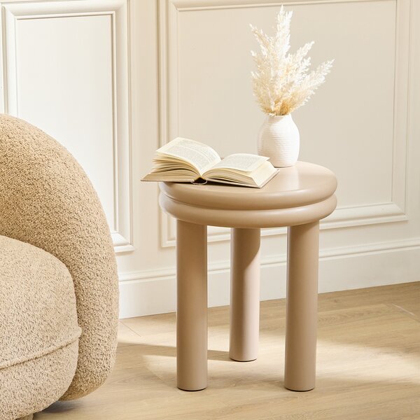 Βοηθητικό Τραπεζάκι (Φ40x47) A-S Plump Beige 213118A