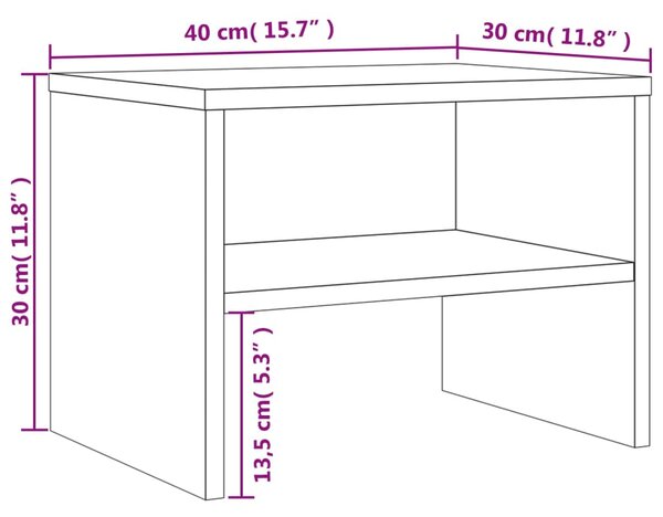 VidaXL Κομοδίνα 2 Τεμ. Καπνιστή Δρυς 40x30x30 εκ. από Επεξεργ. Ξύλο