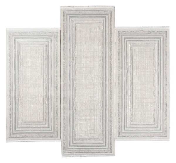 Χαλιά Κρεβατοκάμαρας (Σετ 3τμχ) Polcarpet Platinum 6814 Beige/Grey
