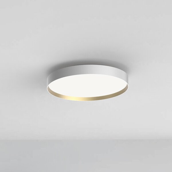 LOOM DESIGN Φωτιστικό οροφής LED Lucia, λευκό/χρυσό χρώμα Ø 45 cm, ρυθμιζόμενος, Λευκό, Σαλόνι / τραπεζαρία, Μέταλλο, σύγχρονο