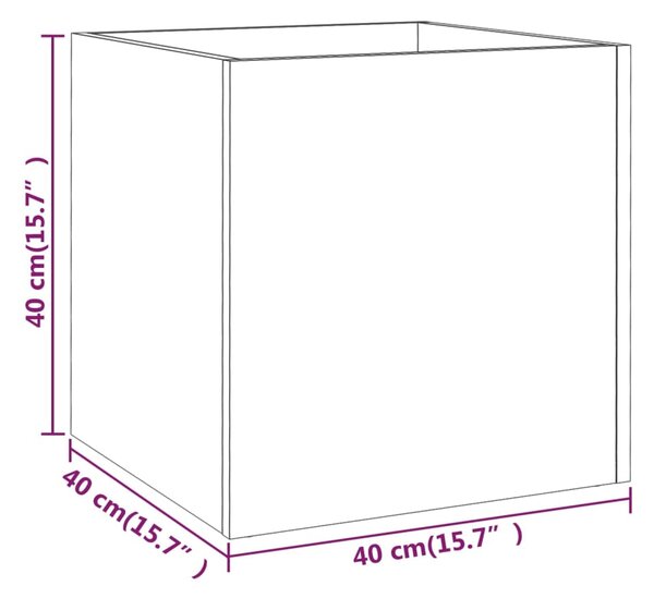 VidaXL Ζαρντινιέρα Καπνιστή δρυς 40x40x40 εκ. από Επεξεργασμένο Ξύλο