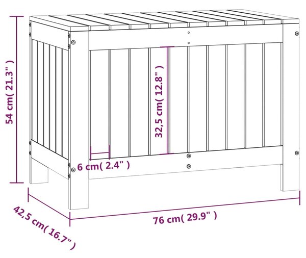 VidaXL Κουτί Αποθήκευσης Καφέ Μελί 76x42,5x54 εκ. Μασίφ Ξύλο Πεύκου