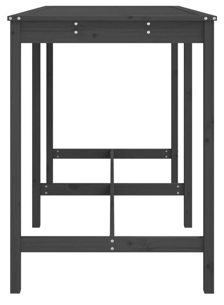 VidaXL Τραπέζι Κήπου Γκρι 159,5x82,5x110 εκ. από Μασίφ Ξύλο Πεύκου