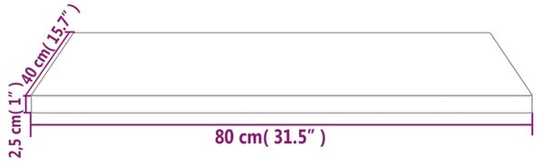 VidaXL Επιφάνεια Γραφείου 80 x 40 x 2,5 εκ. από Μασίφ Ξύλο Πεύκου