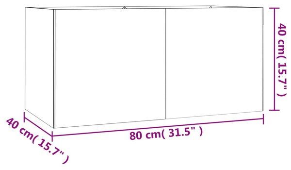 VidaXL Ζαρντινιέρα 80x40x40 εκ. από Ατσάλι Corten