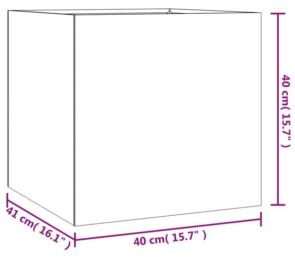 VidaXL Ζαρντινιέρα 40 x 41 x 40 εκ. από Ατσάλι Corten