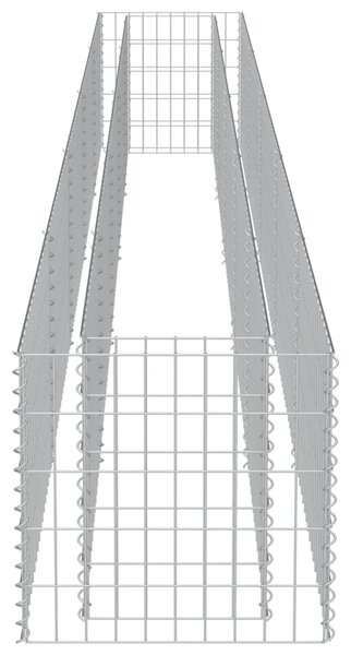 VidaXL Συρματοκιβώτιο-Γλάστρα Υπερυψωμένη 450x50x50 εκ. Γαλβ. Χάλυβας
