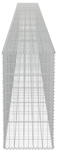 VidaXL Συρματοκιβώτιο Τοίχος 900x50x100 εκ. Γαλβαν.Χάλυβας + Καλύμματα