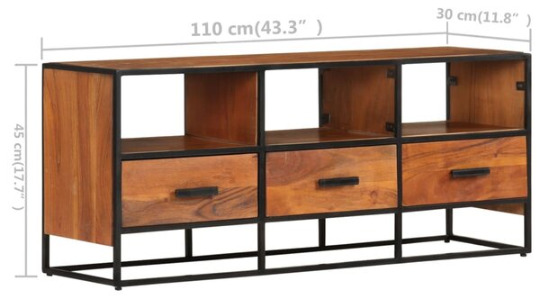 VidaXL Έπιπλο Τηλεόρασης 110 x 30 x 45 εκ. από Μασίφ Ξύλο Ακακίας