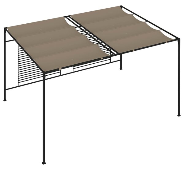 VidaXL Κιόσκι Γκρι / Μπεζ 3 x 4 x 2,3 εκ. 180 γρ./μ² με Συρόμενη Οροφή