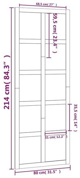 VidaXL Πόρτα Αχυρώνα Λευκή 80x1,8x214 εκ. από Μασίφ Ξύλο Πεύκου