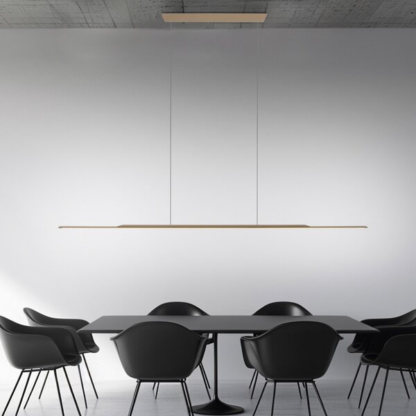 PURE Κρεμαστό φωτιστικό LED Surface, χάλκινο, 160 cm, αλουμίνιο, 3.000 K, ρυθμιζόμενος, Μπρούτζινο / Αντικέ ορείχαλκου, Σαλόνι / τραπεζαρία, Αλουμίνιο, σύγχρονο