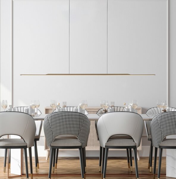 PURE Κρεμαστό φωτιστικό LED Surface, χάλκινο, 160 cm, αλουμίνιο, 3.000 K, ρυθμιζόμενος, Μπρούτζινο / Αντικέ ορείχαλκου, Σαλόνι / τραπεζαρία, Αλουμίνιο, σύγχρονο