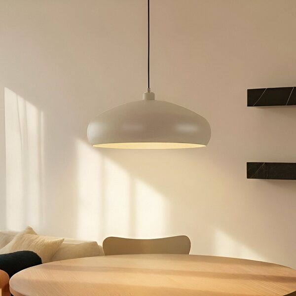 Lindby κρεμαστό φωτιστικό Elover, μπεζ, Ø 45 cm, σίδερο, ρυθμιζόμενος, Μπεζ, Σαλόνι / τραπεζαρία, Μέταλλο, σύγχρονο