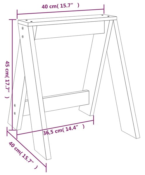 VidaXL Σκαμπό 2 Τεμ. Λευκή 40x40x45 εκ. από Μασίφ Ξύλο Πεύκου