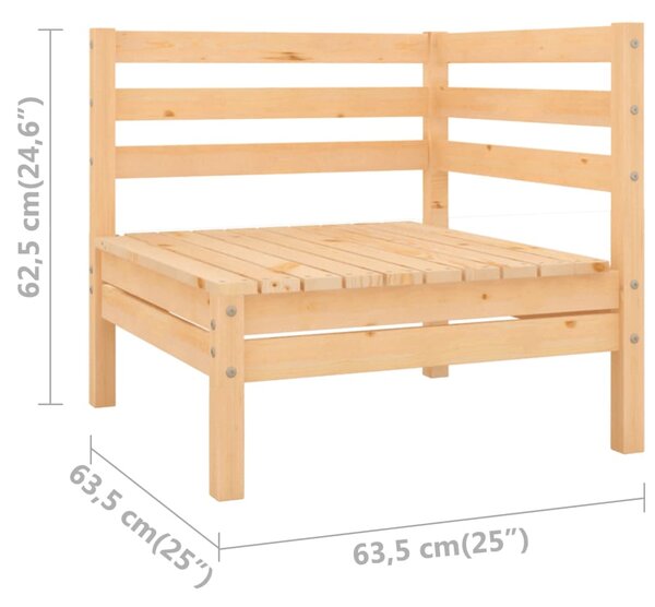 VidaXL Καναπέδες Κήπου Γωνιακοί 2 τεμ. από Μασίφ Ξύλο Πεύκου