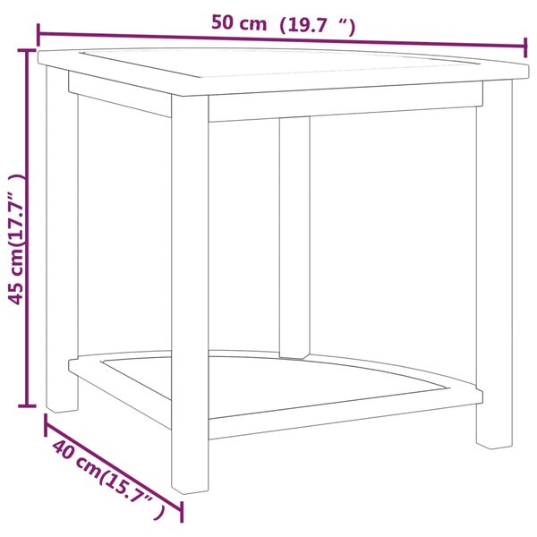 VidaXL Τραπέζι Βοηθητικό Μπάνιου 45 x 45 x 45 εκ. από Μασίφ Ξύλο Teak